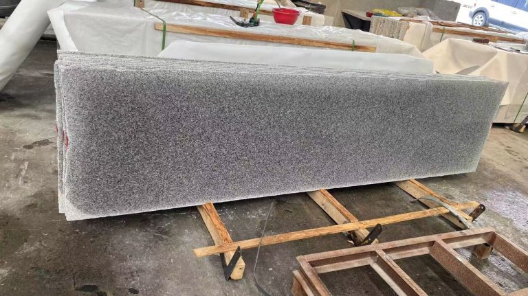 Rough granite slabs sawn off the block, unpolished