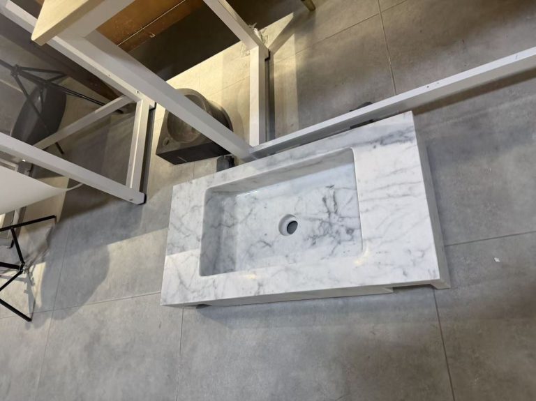 Undermount Stone Basin — Carrara